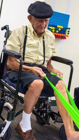 Man in Wheelchair Exercising